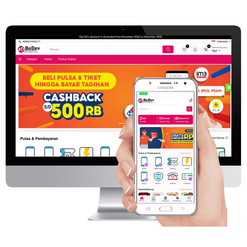 Aplikasi MarketPlace Multi Seller, SIAP PAKAI (web admin, Web Customer, Apps Cust, Apps Seller)