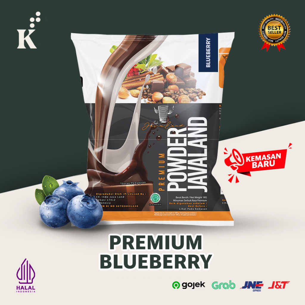 Bubuk Minuman Premium Blueberry Javaland Grande 1kg