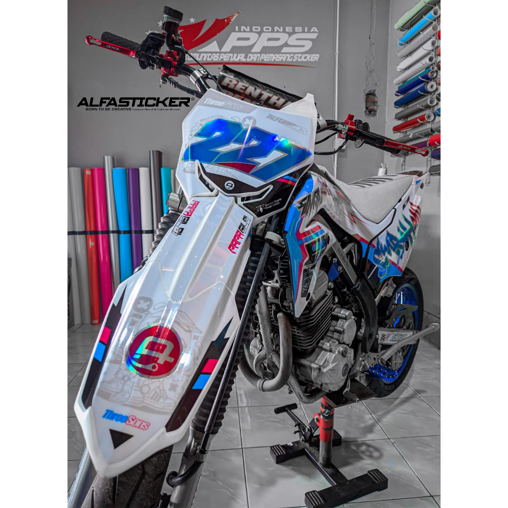 DECAL STICKER MOTOR KLX 230 KOMBINASI CUTTING HOLOGRAM KLX 12.25