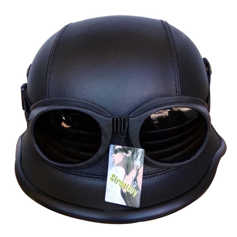 Helm retro millenial NAZI CRAZY kombinasi Kacamata/helm retro chips NAZI/ helm nazi chips /helm club classic / helm nazi/helm nazi kulit coklat/helm kulit/helm retro/helm klasik/helm classiC