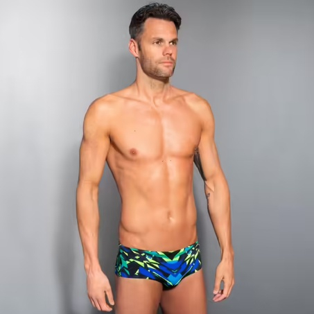 Celana Dalam Renang Pria Men's Swim Xen Square-Cut 900 Yellow / Black