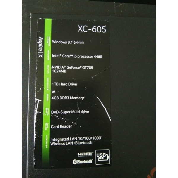 PC Built Up Acer Aspire XC-605 (i5-i7 gen 4/ RAM 4-16gb/ HDD 1-2TB) - Siap Pakai