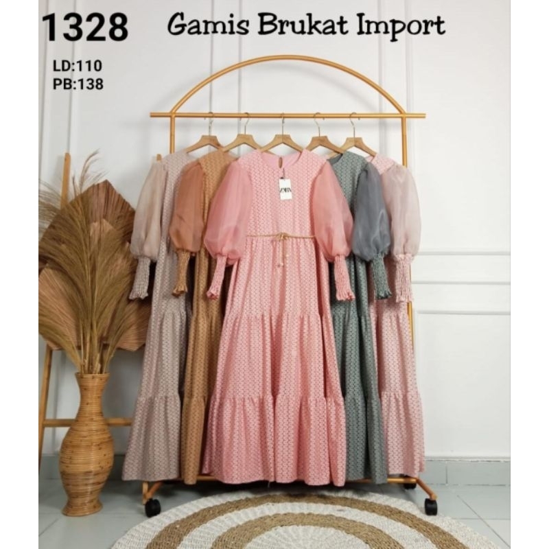 Anya dress import premium/Anya Maxi,Anya gamis import premium/Anya gamis brukat organza import premi