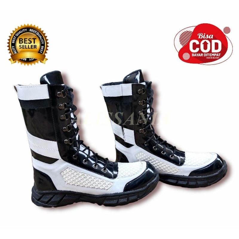 SEPATU PDL PROVOST WEBA PRIA TNI POLRI UJUNG BESI MENGKILAP