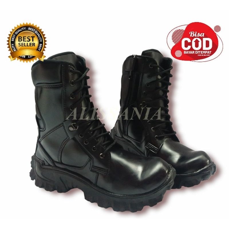 SEPATU SAFETY PDL CROCODILE PRIA UJUNG BESI TNI/POLRI/SECURITY