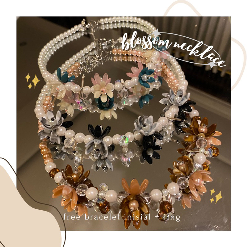 Blossom Necklace Package/KALUNG KONDANGAN/GELANG/CINCIN MANIK