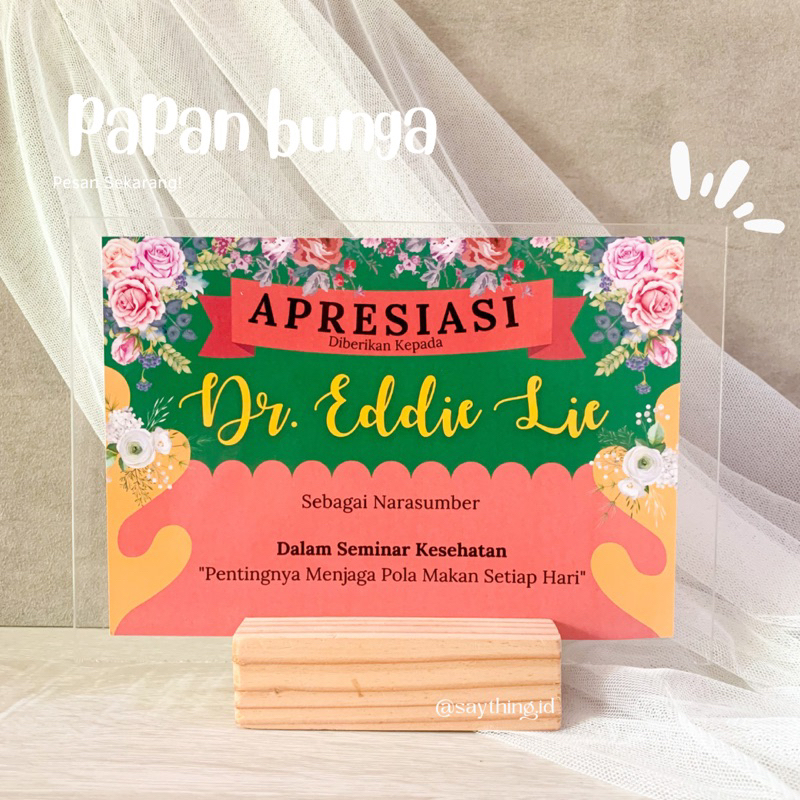 [Ready] Gift box Akrilik custom | Ucapan ala Papan Bunga | Graduation | Birthday | Plakat
