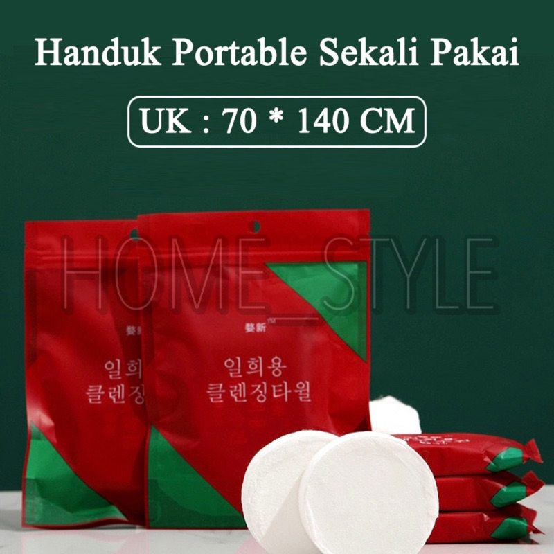 HANDUK TRAVELING SEKALI PAKAI LARGE SIZE / HANDUK PORTABLE / HANDUK TERKOMPRESI 0155