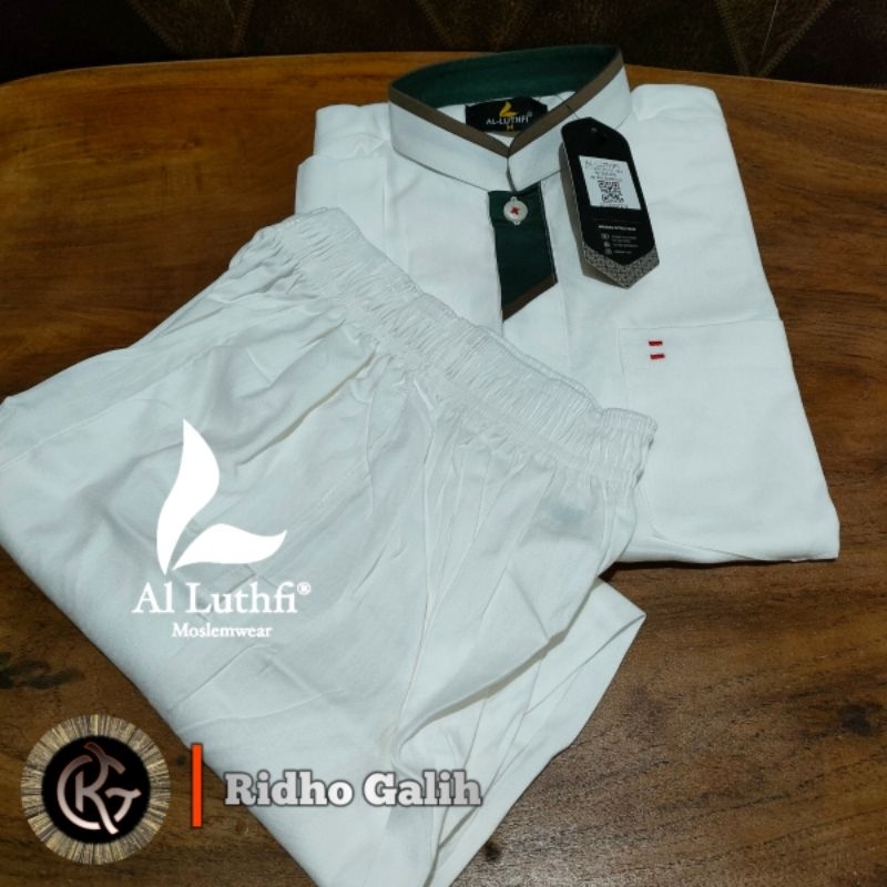 SET KOKO KURTA ANAK TANGGUNG / SMP WARNA PUTIH/BW LENGAN PANJANG