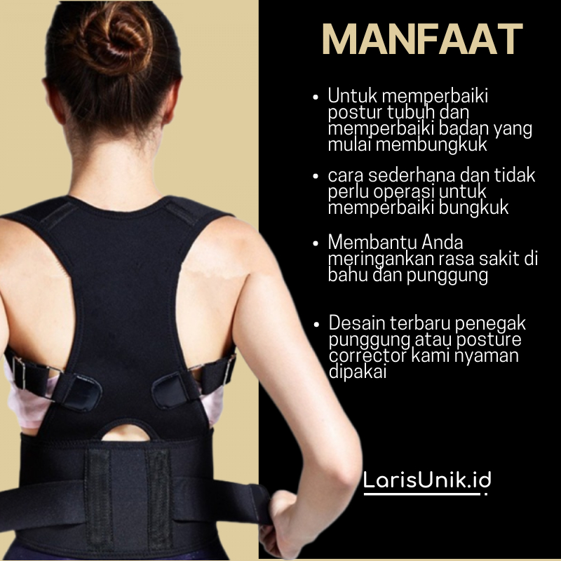 Korset Punggung Posture Support Alat Terapi Penyangga Punggung Penegak Tubuh Penghilang Nyeri