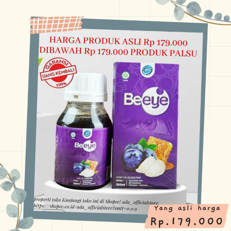 Obat Mata Madu BE EYE Mata Minus plus silinder rabun original Beeye 250ml madu beeye asli madu beeye