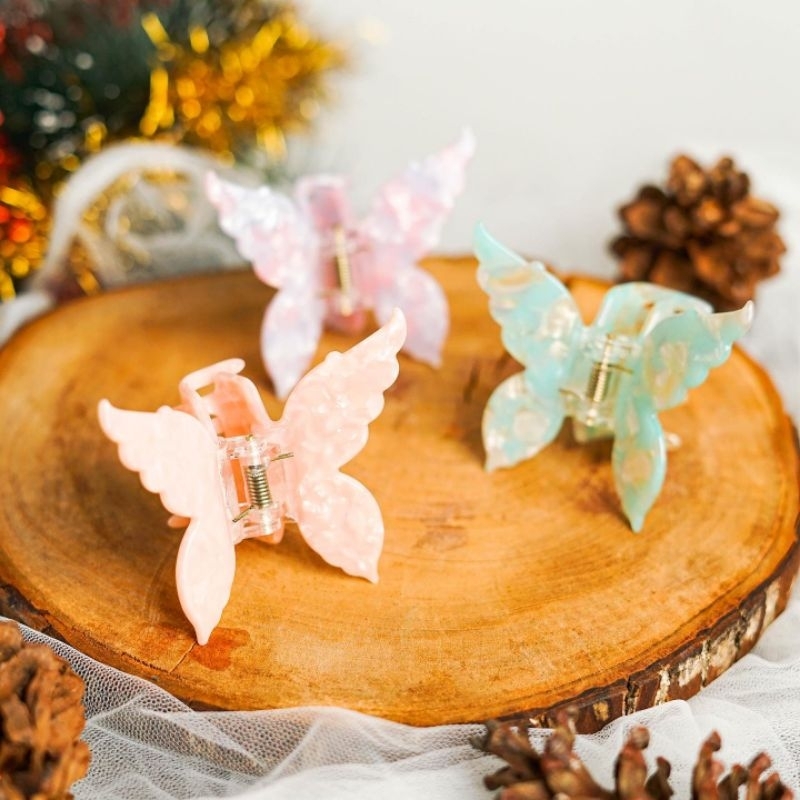 Elona Papillon ~ Butterfly Claw Clip ( jedai korea / jepit rambut kupu-kupu )