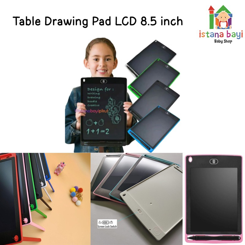 Table Drawing Pad  LCD 8.5 Inch / Mainan Papan Tulis Anak