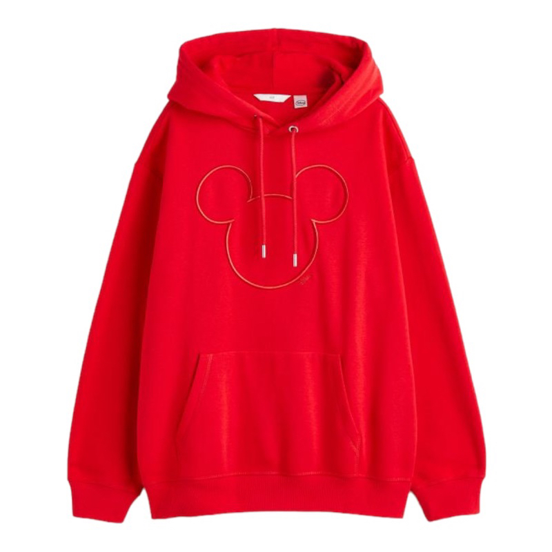 ( 8.8 ) Hoodie H&amp;M Wanita Mickey Bordir, Flecee Katun Lembut Tebal, Free Papperbag