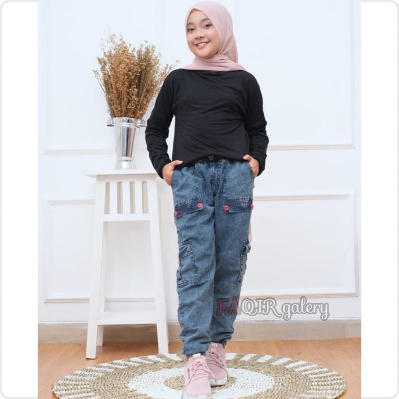 CELANA CARGO ANAK PEREMPUAN/CELANA CARGO ANAK JEANS/CELANA CARGO PEREMPUAN