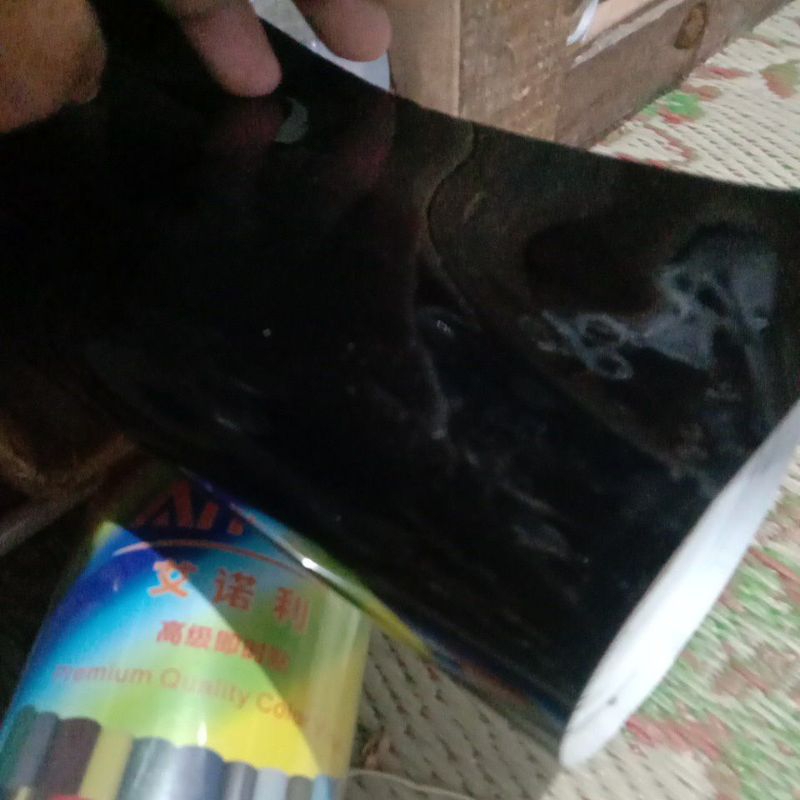 skotlet hitam glosy 50 cm x1 meter.sticker sepeda motor dan aquarium