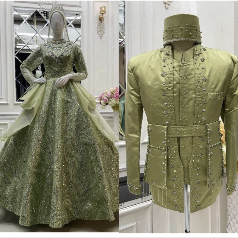 TERBARU//GAUN PENGANTIN BARBIE COUPLE//GAUN COUPLE BESKAP//BASOFI