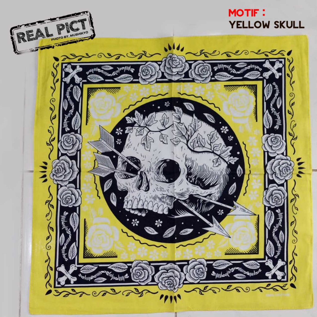 Bandana Tengkorak Skull Slayer Biker Scarf - Katun