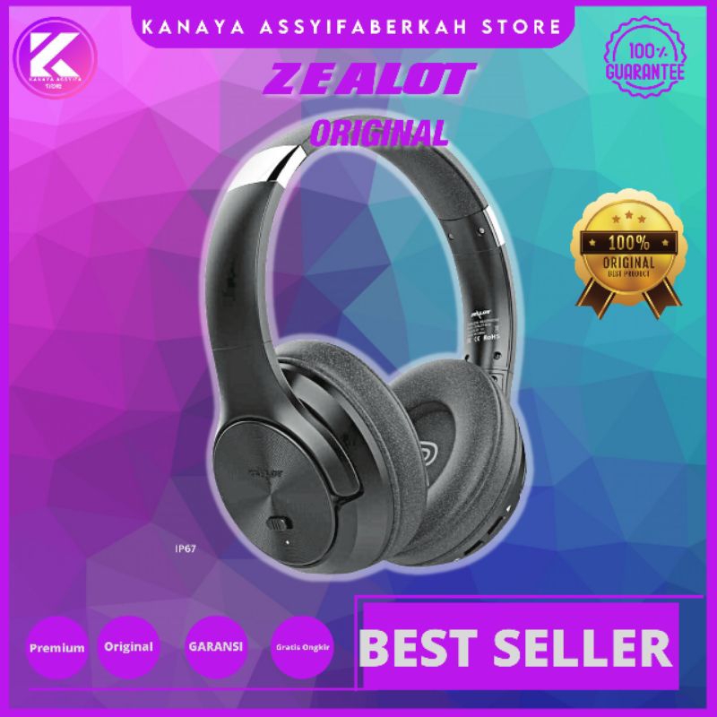 Zealot Headphone Wireless Bluetooth 5.0 ANC with Mic - B36