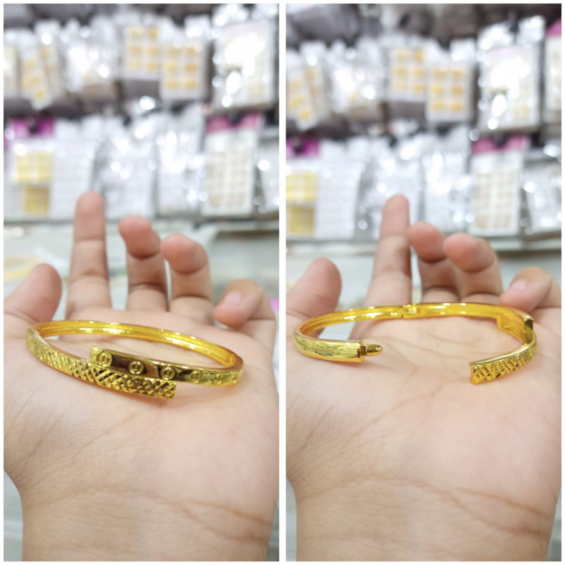 Gelang bangle dewasa tipe 2 / warna 24k