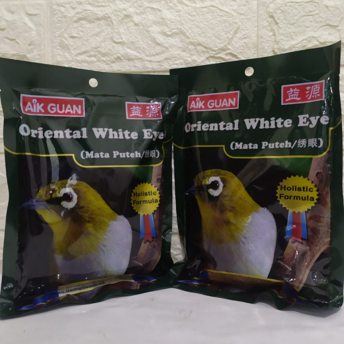 Pakan pleci aik guan 200gram pakan pleci oriental makanan mata putih