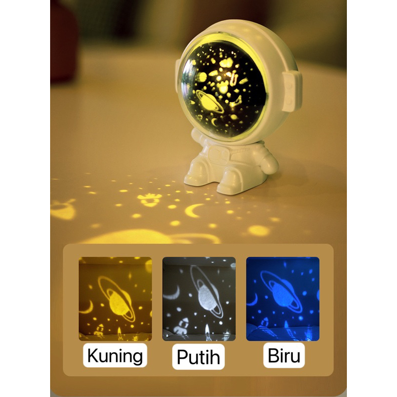 Lampu musik projection astronaut LB038 night light proyeksi