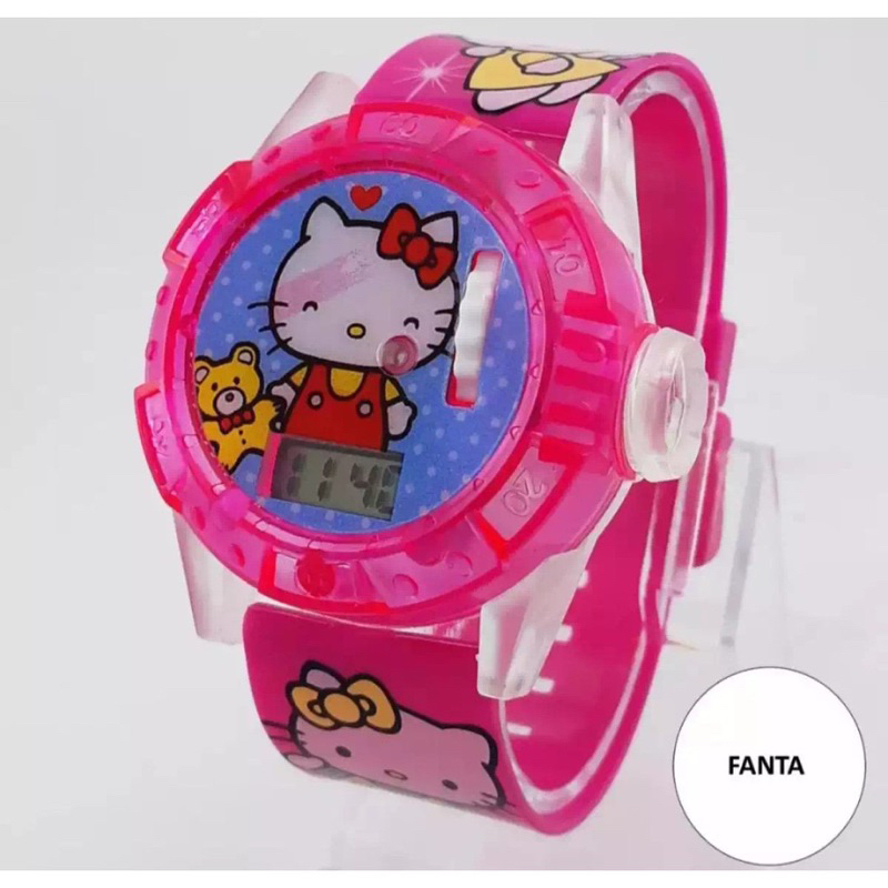 COD}Jam tangan anak perempuan jam tangan lampu laser jam tangan anak laser