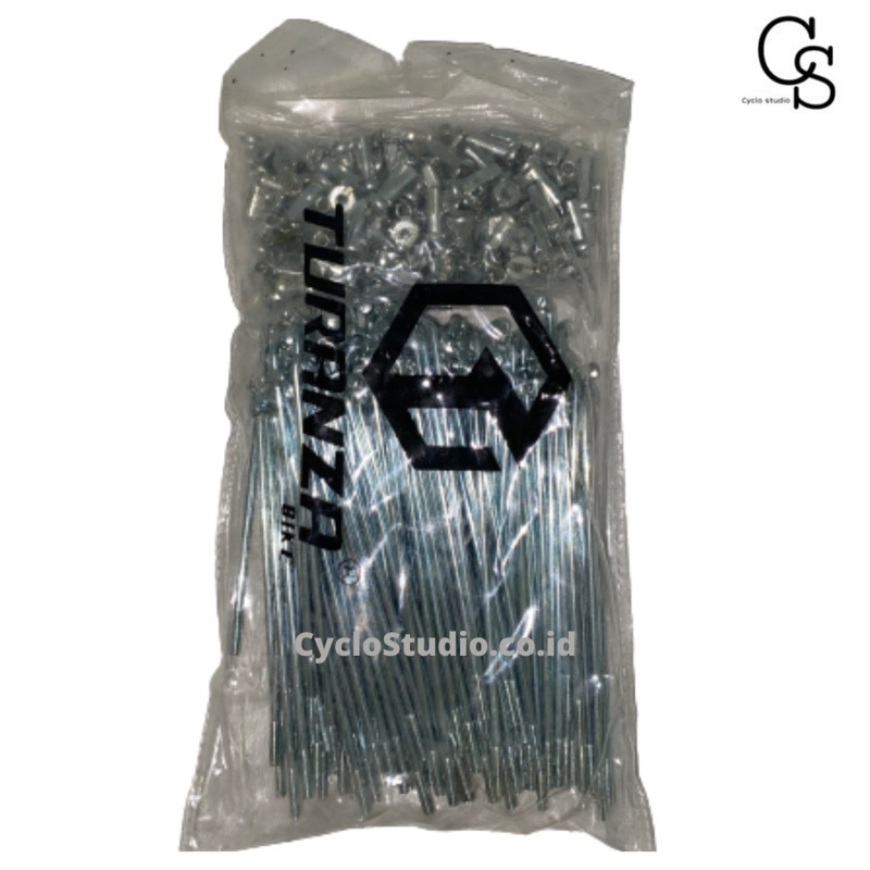 Ruji Jari Jari Jeruji Sepeda Anak 12 inch 14Gx86mm Turanza TZ B106c Chrome 32pcs