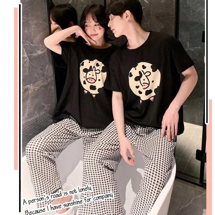 Jual Kaos couple COW SAPI kembar sama pacar kapelan outfit baru kapel