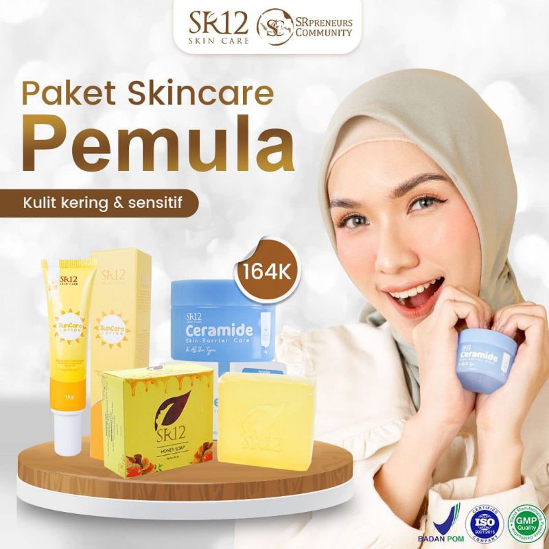Sr12 paket skincare pemula/ paket pemula sr12/ skincare sr12