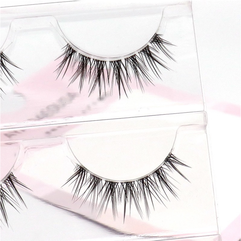 S05 - 3PASANG Air False Eyelashes Comic Eye Japanese Fake Eye Lashes Extension Clear Band Natural Nude Makeup Little Devil