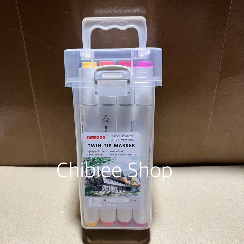 

Spidol Mewarnai Debozz Twin Tip Marker (12 Warna)