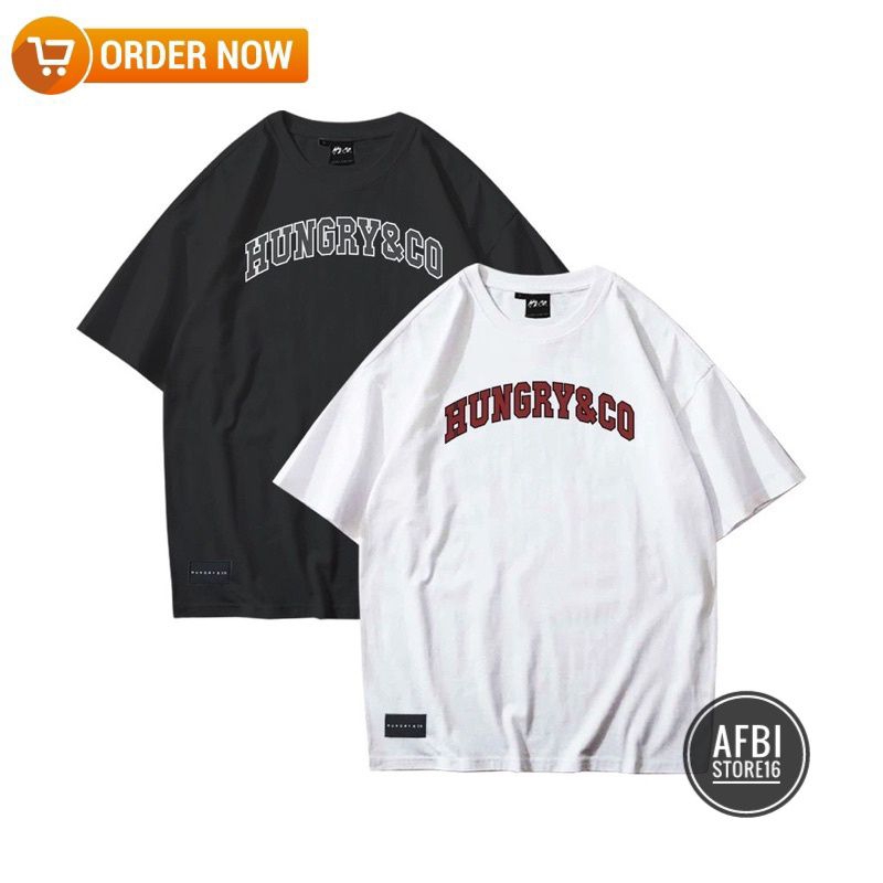[ COD ] TSHIRT BAJU KAOS DISTRO HUNGRY & CO / KAOS DISTRO PRIA WANITA
