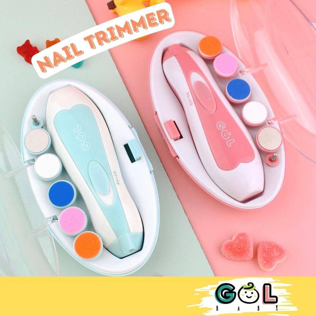 Gunting Kuku Elektrik Bayi &amp; Dewasa Electric Nail Trimmer Manicure Set pemotong kuku bayi