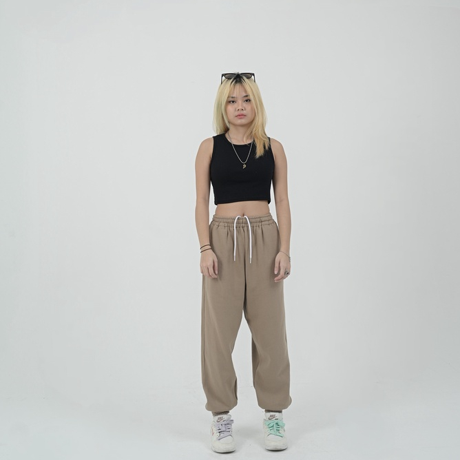 Sweatpants Jogger Beige Basic