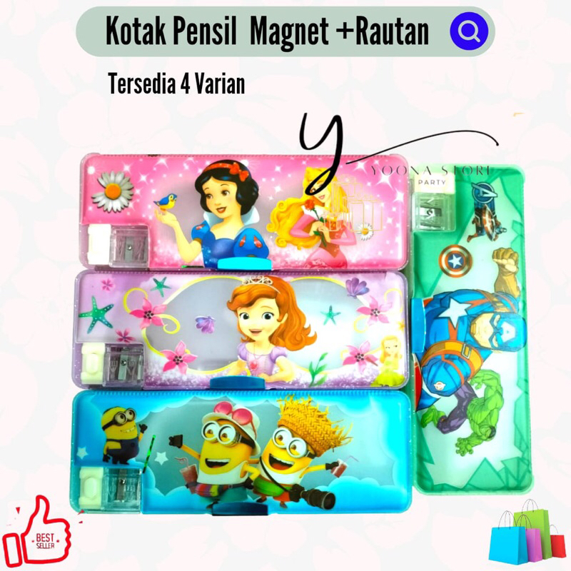 

Tempat Pensil Magnet Gliter /Tempat Pensil glossy transparan /Tempat Pensil rautan -pcs