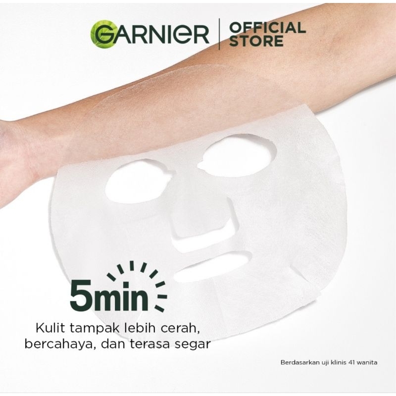 Garnier Ampoule Mask Vitamin C + Pineapple 1 pcs - Masker Wajah untuk Kulit Kusam &amp; Spot Brightening