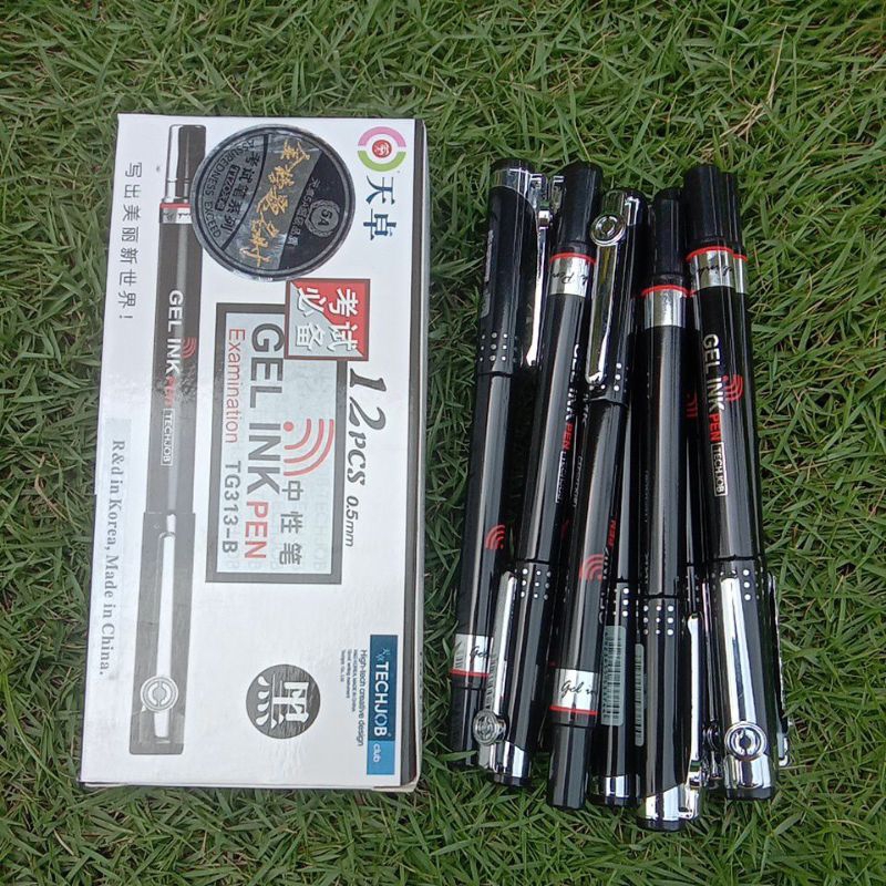 

(12Pcs) Pulpen GEL PEN GEL INK TECHJOB/Bolpoin GEL