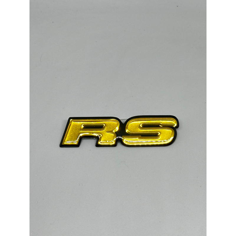 Logo emblem tulisan RS gold