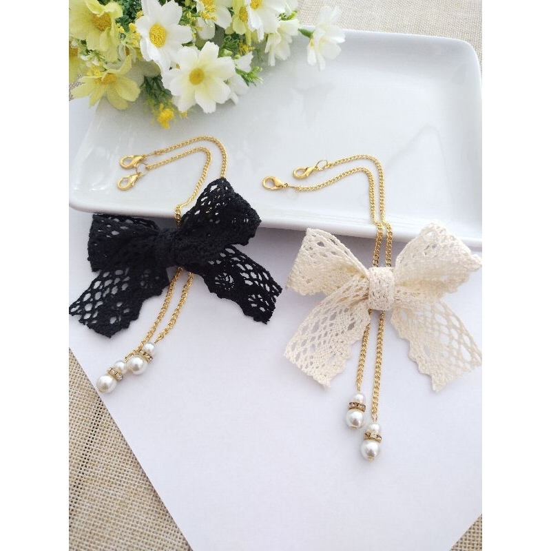 Strap Masker Rajut Luna. Konektor Masker Hijab Pita