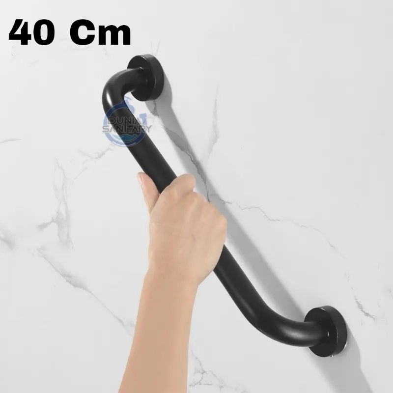 Pegangan Kamar Mandi Stainless Hitam Grab Bar Black 30 - 60 Cm