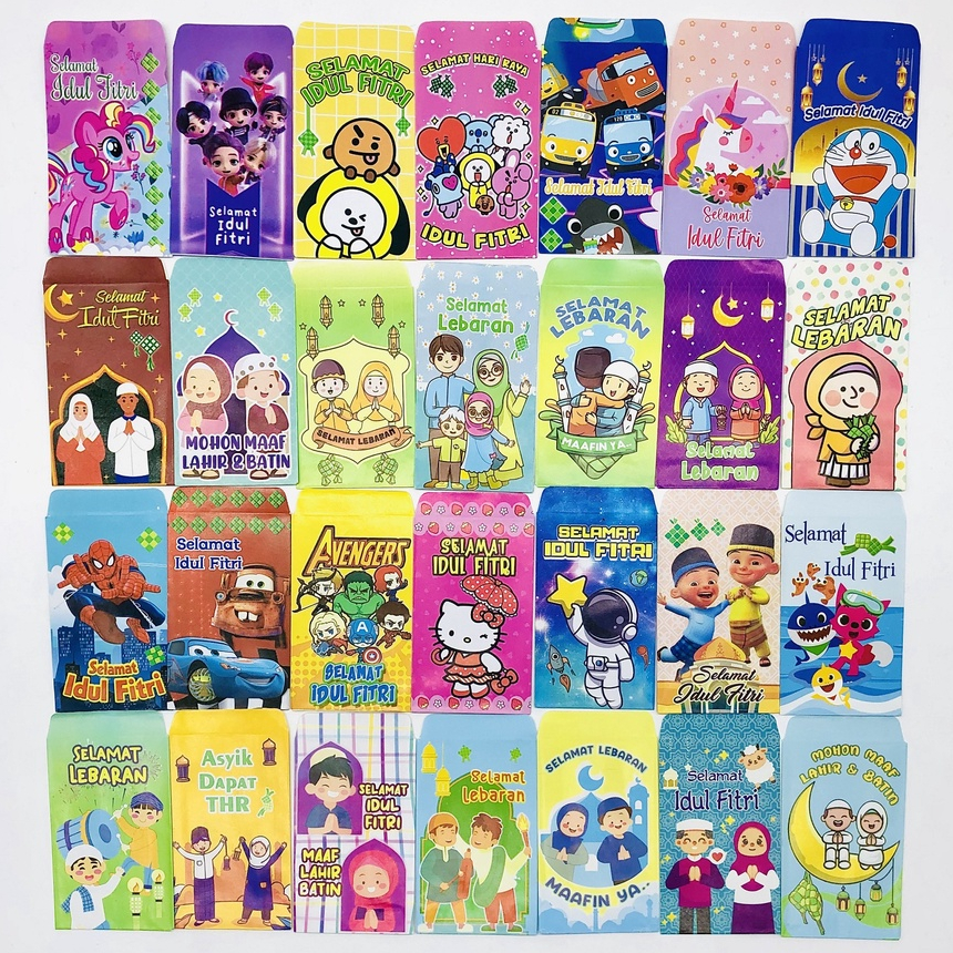 

(100 PCS) AMPLOP LEBARAN ANAK SIZE S ( 9cm x 6cm ) / ANGPAO IDUL FITRI 2024 MURAH
