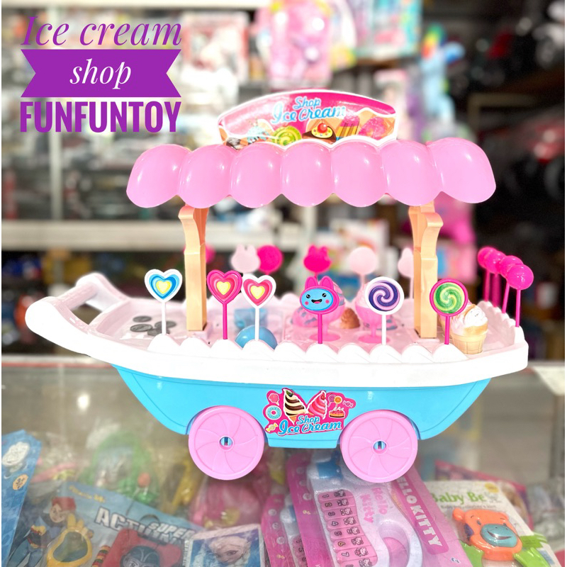 mainan anak perempuan ice cream shop gerobak es krim dagang es krim FI 512
