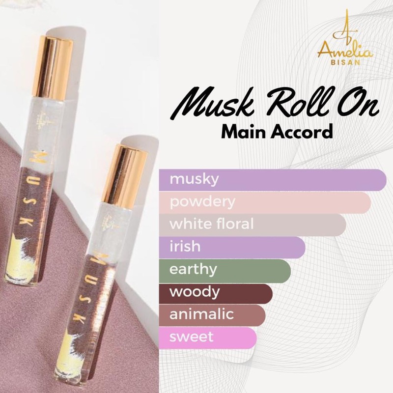 Bisan Parfume Roll Serian Musk Adore Vica Original 1000%