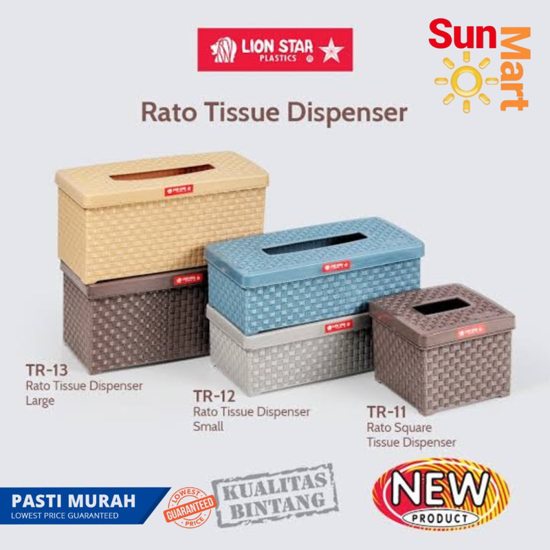 Lion Star Kotak Tisu Rato Square Tempat Tissue Dispenser