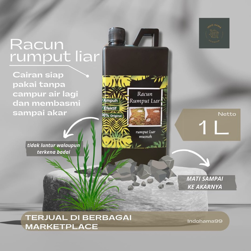 RUMPUT 1LITER SIAP PAKAI BASMI SAMPAI AKAR AKARNYA RUMPUT ILALANG DAN HAMA GULMA