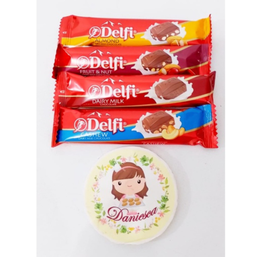 

.ECERAN 25gr Coklat Delfi Dairy Milk Chocolate, Almond, Cashew, Fruit & Nut ( ds bgr )