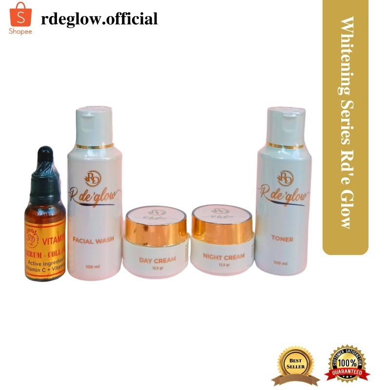 PAKET WHITENING RDE GLOW/SERUM VIT C/CREAM RDE GLOW/NIGHT CREAM RDE GLOW/DAY CREAM RDE GLOW/PAKET RD