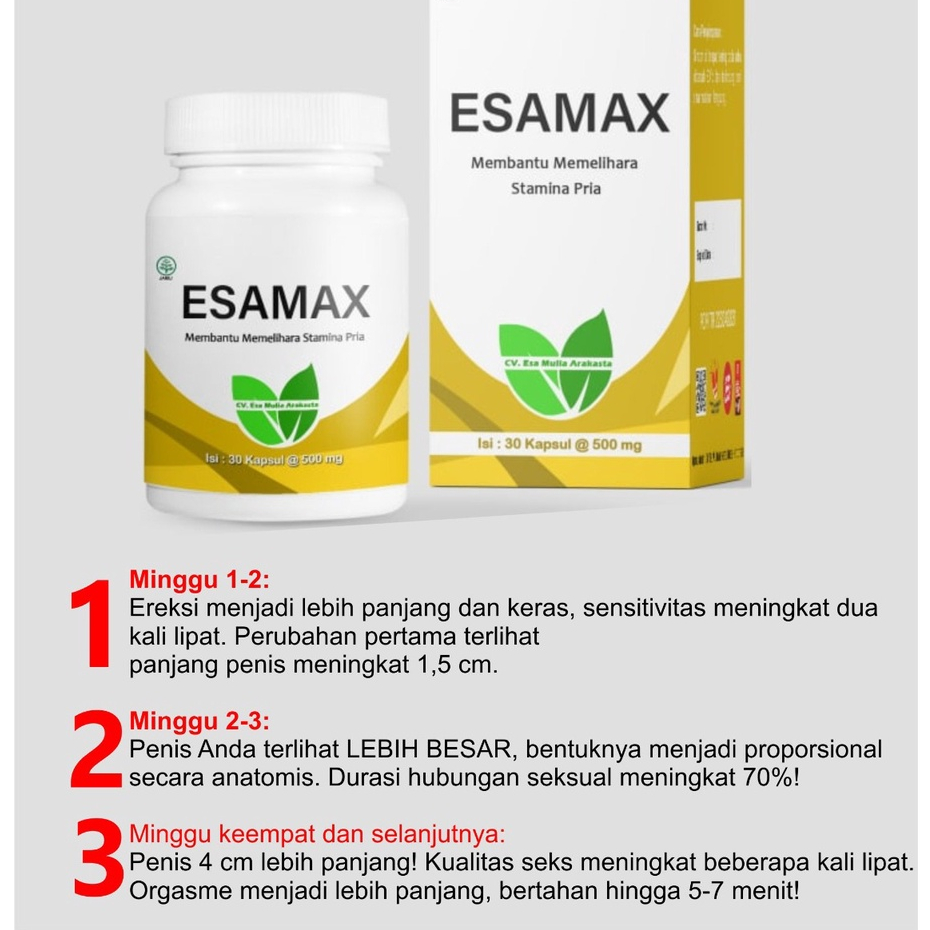 COD ESAMAX Obat Herbal Original Suplemen Pria Bpom Esamax