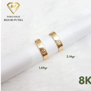 Cincin ca*t!er Perhiasan Emas Asli Kadar 8k/375 size besar toko emas biduri putra